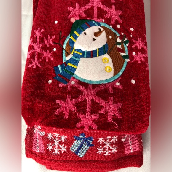 NWT Brighten the Season Snowman Hand towel Set - Picture 14 of 16